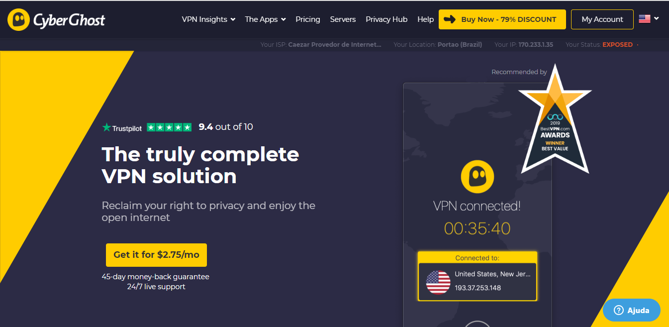 CyberGhost olcsó VPN
