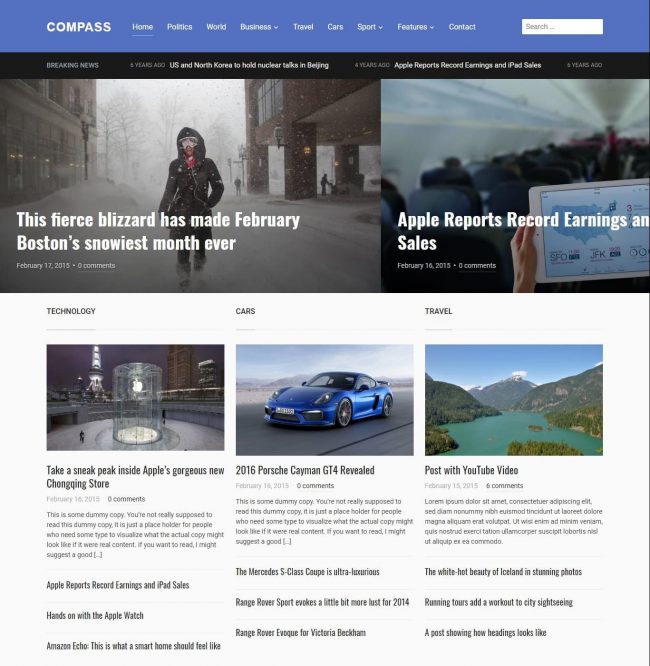 Compass Theme WordPress