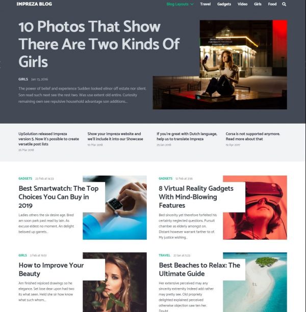 Impreza best wordpress theme